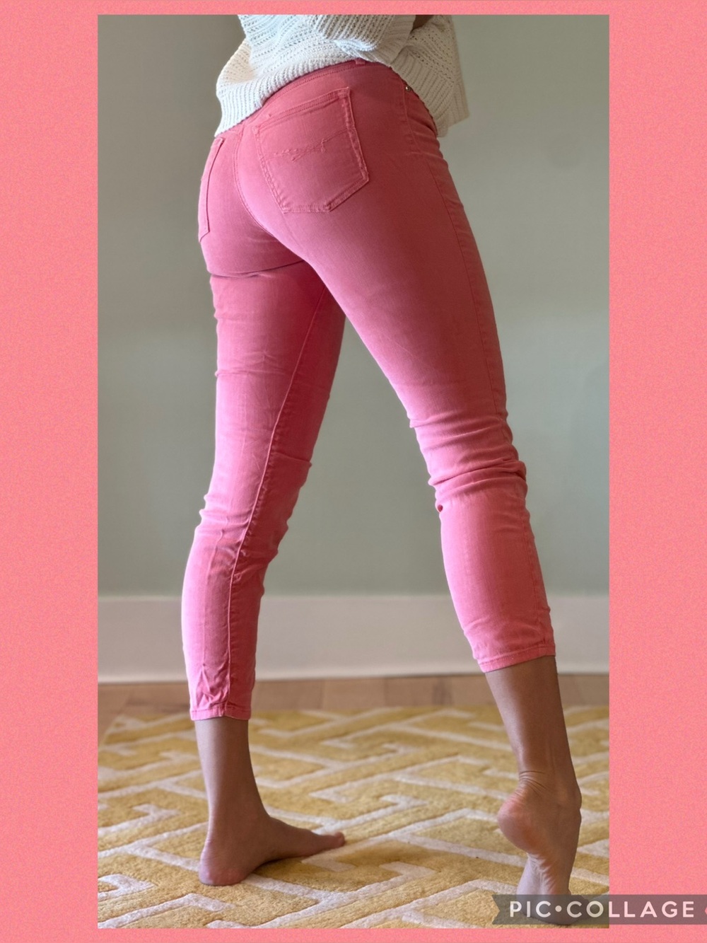 GAP 1969 Skinny Ankle Legging Jeans in Pink